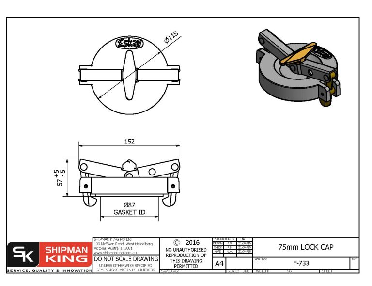 Fill Adaptor Caps Shipman King