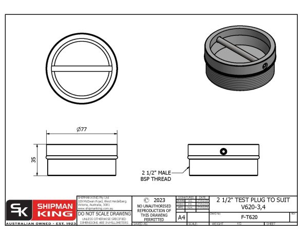 Test Plugs – Shipman King